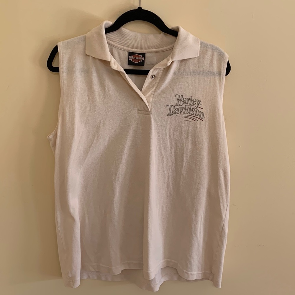 Harley Davidson Vintage shirt. Cream. Springfield OH. Size XL